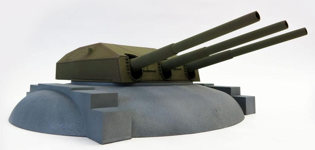 Модель коллекционная немецкая армейская установка Strut Fortress 28 см тройная береговая пушка пластиковая модель UA72344 литая цветная 1/72