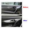 Для Nissan Qashqai J11 2014 2020 года внутренняя часть автомобиля ремонт внутренняя ручка двери рамка отделка украшение автомобильные аксессуары наклейка
