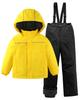 M2C Snowwear Ski Wear Snowboard Down Jacket and Perfect for Snow Size 130 Kids' Set, Wear, Girls' Pants, 2-Piece Set, Play, Yellow,