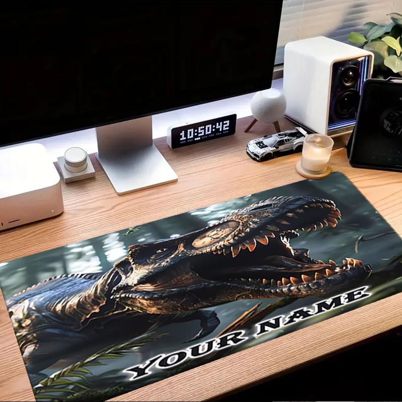 1PC Custom Name Dinosaur Adventure Wild Mouse pad, keyboard and mouse desk pad, for computer notebook Birthday Gift For Any Room Or Office