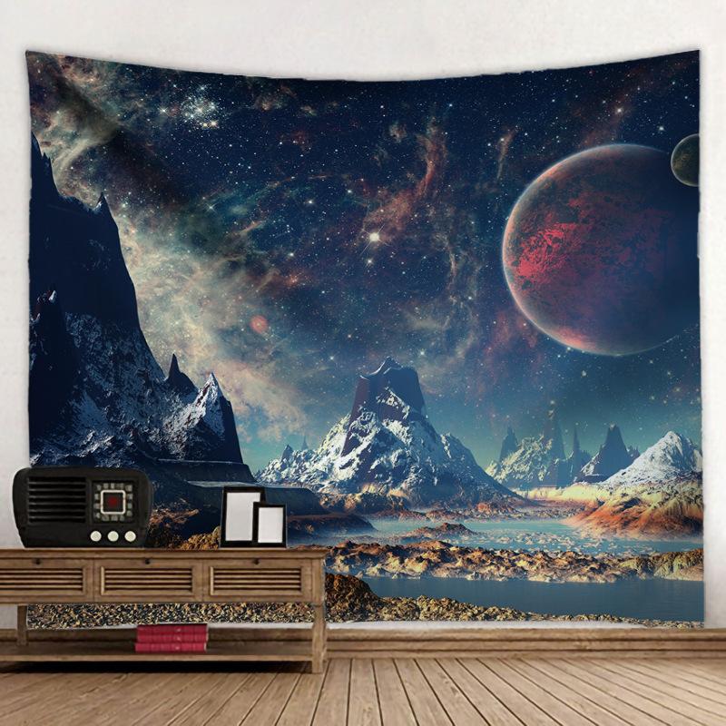 Звездное небо пейзаж гобелен 3D лес водопад пейзаж настенный домашний фон тканевый декор садовый плакат для снаружи