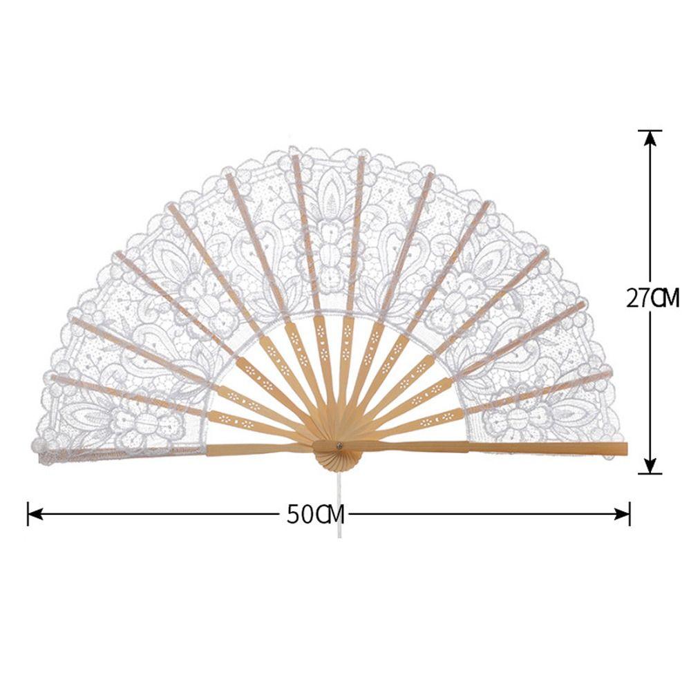 Винтажный ручной веер, элегантный прохладный веер, креативный кружевной складной веер для свадебной вечеринки, домашний декор