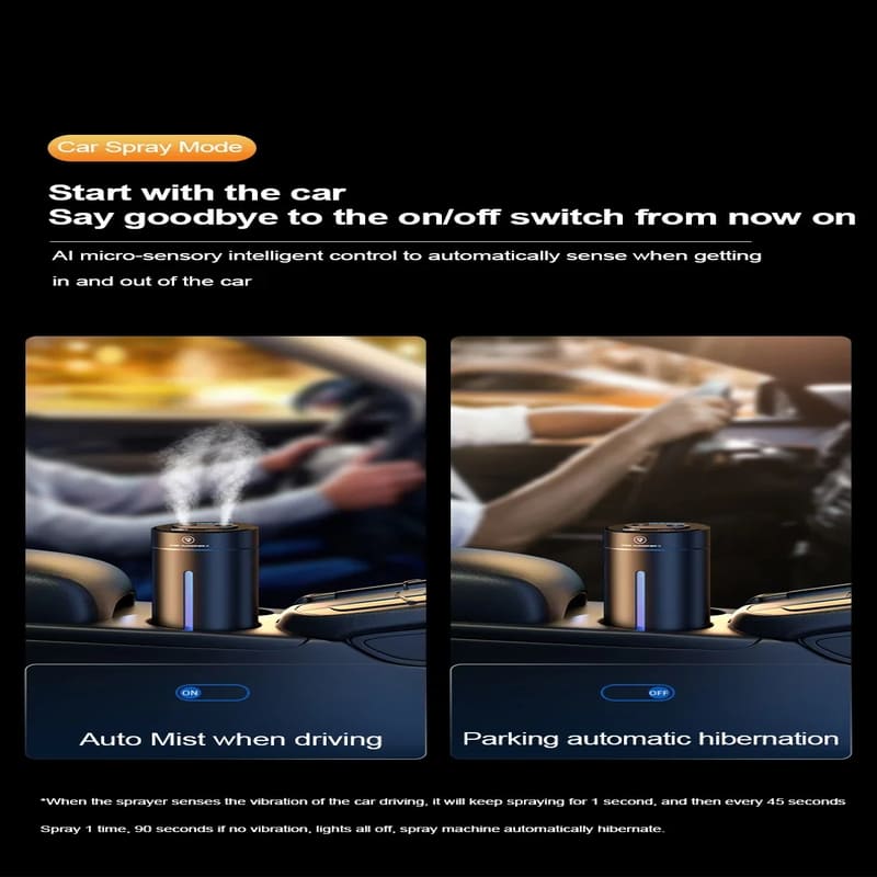 Освежитель воздуха для автомобиля USB-перезаряжаемый ароматерапевтический увлажнитель воздуха Мини-диффузор эфирных масел Аксессуары для салона автомобиля Легкий аромат стойкий