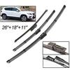 Frameless Wiper Blades for Seat Ateca 2016-2024: 26", 18", 11"