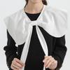Lapel Bowknots False Collar for Women Blouse Half Shirt Detachable Collar Big Lapel Shoulder Wraps Cape Girls Fake Collar