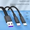 Двойной сверхбыстрый зарядный кабель 5A с двумя портами Type-C
