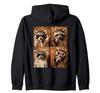 Peace Out Raccoon Солнцезащитные очки Fun Zip Hoodie