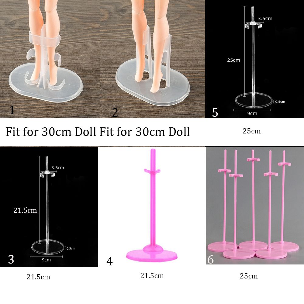 PCS 6 Styles 30cm Accessories 1/6 Dolls Stands Figure Display Holder Transparent Support Doll Stand