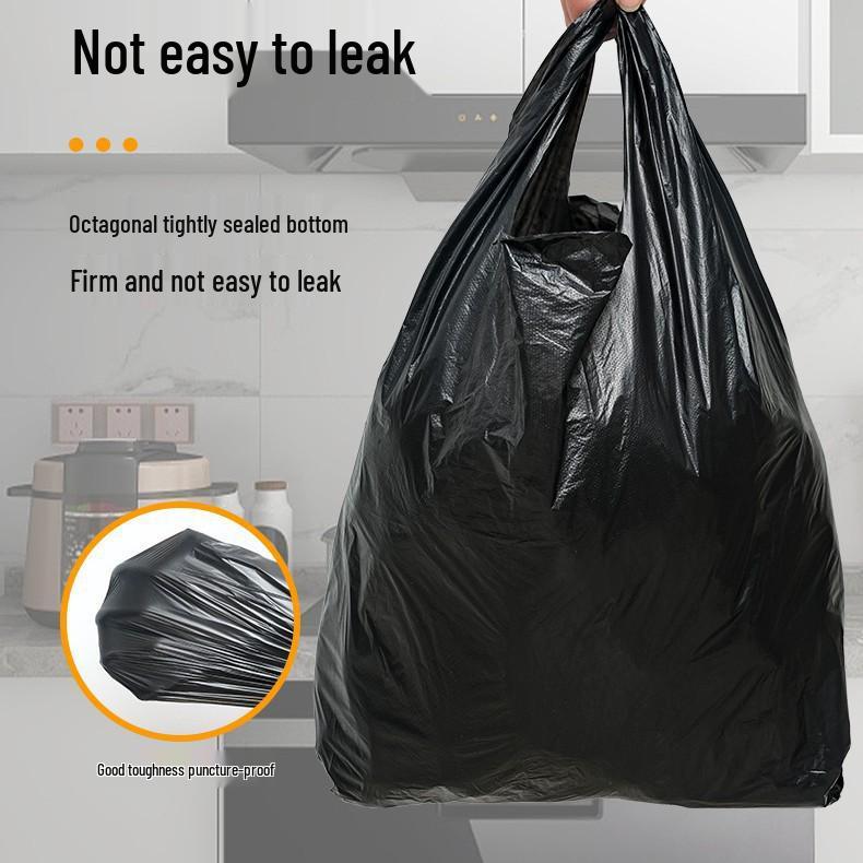 Большие черные портативные плотные мусорные пакеты для использования на кухне и в офисе