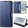 Protective Case - BOOLING - for Samsung Galaxy S25 Plus - Shockproof - Navy Blue Synthetic Leather - Built-in Stand