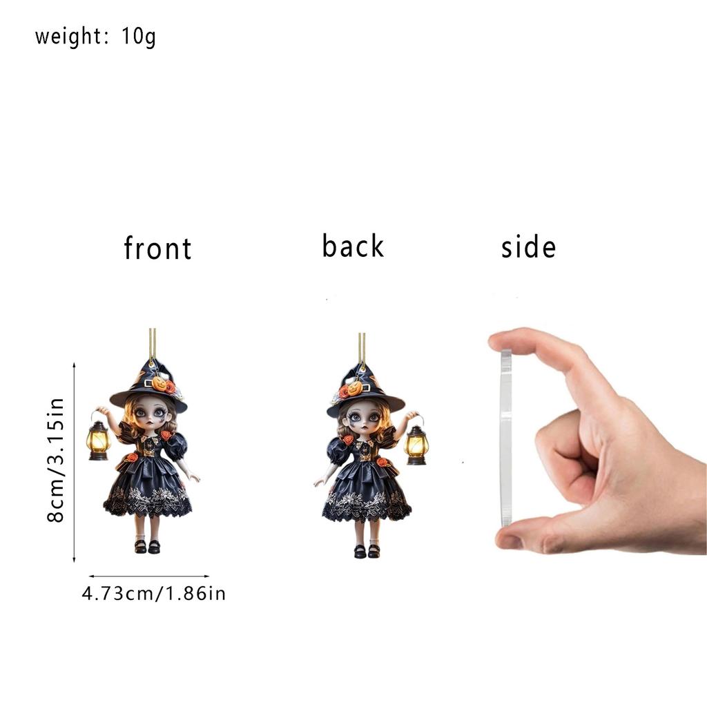 Хэллоуин Маленькая Ведьма Фестиваль Подвеска Трансграничная Акриловая Плоская Подвеска для Украшения Автомобиля Домашний Подвесной Аксессуар