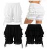 Women Layered Underwear Ruffles Bloomer Pumpkin Knickers Shorts Gothic Cosplay Costume