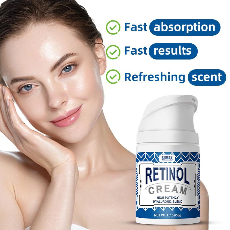 Крем для лица с прессованным ретинолом 50 мл Гладкий Нежный Сияющий и Полупрозрачный Быстрое Впитывание Кожей Ретинол Антивозрастная Сыворотка