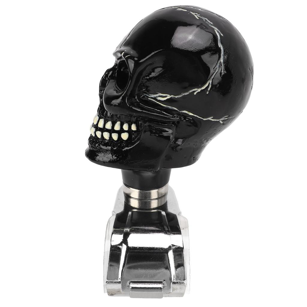 Ручка на руль в форме черепа, диаметр 3 см, смола, ручка-вертушка, бустер для автомобилей, грузовиков, тракторов, лодок, черный