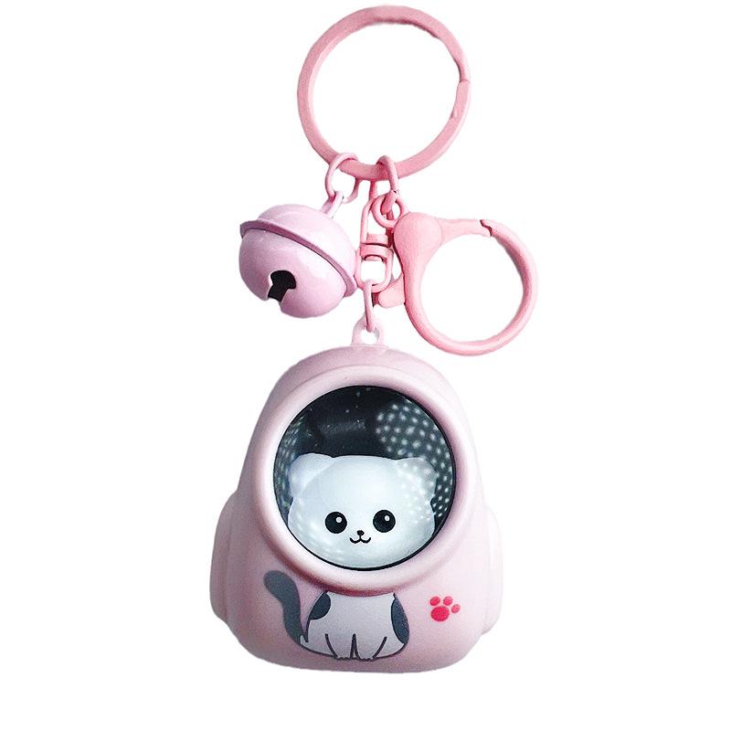 Брелок-фонарик «Котенок Звездное Небо»: Милый и светящийся кулон для рюкзака в подарок