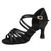Women's Latin Dance Shoes Satin Professional Ballroom Salsa Practice Performance Dance Shoes