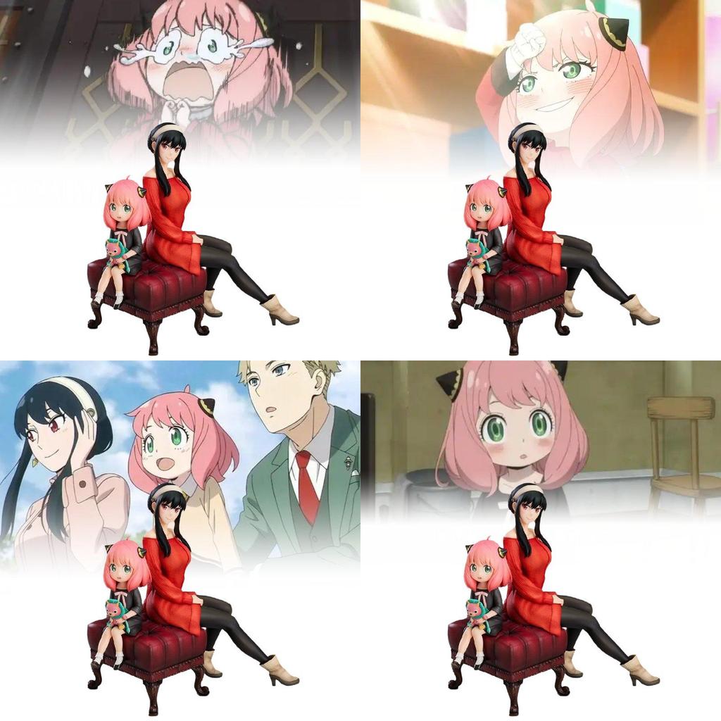 Очаровательная ПВХ фигурка Ани и Йор из Семьи шпиона, Обаятельная поза на диване, Коллекционная модель