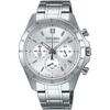 SEIKO Мужские кварцевые наручные часы с хронографом 1/5 секунды SBTR009 Серебристые