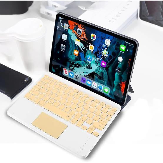 Stock ROHS Certified Custom Russian Keyboard 78 Keys Slim bluetooth Keyboard with Touchpad for Tablet