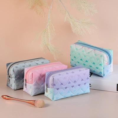 Kawaii милая водонепроницаемая косметичка большой емкости портативный новый пенал с принтом в виде сердца сумка для хранения макияжа