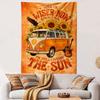Vintage Van with Sunflowers and Quote Patterned Tapestry Home Decor, Suitable for Bedroom and Living Room, Gift
