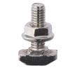 20 Sets Carbon Steel T Slot Drop-in Bolt M6x20mm T Shape Stud Sliding Screw Hammer Head T-Bolt