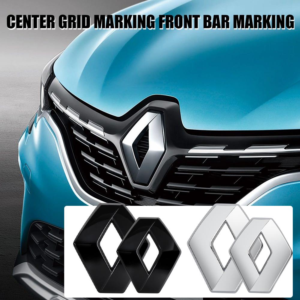 HPUC4 Car Front Grille Bonnet Emblem Cover Rear Trunk Badge Sticker For Renault Austral Kadjar Megane Captur Arkana Dacia Duster CLIO
