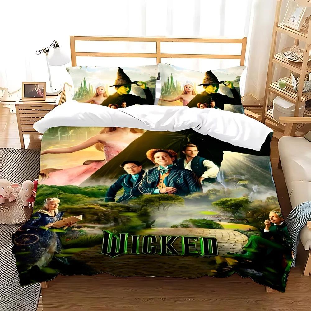 Movie W-Wicked Witch Pillowcase Bedding Set Adult Boy Girl Bedroom Decoration Children Gift Single Double Large Size