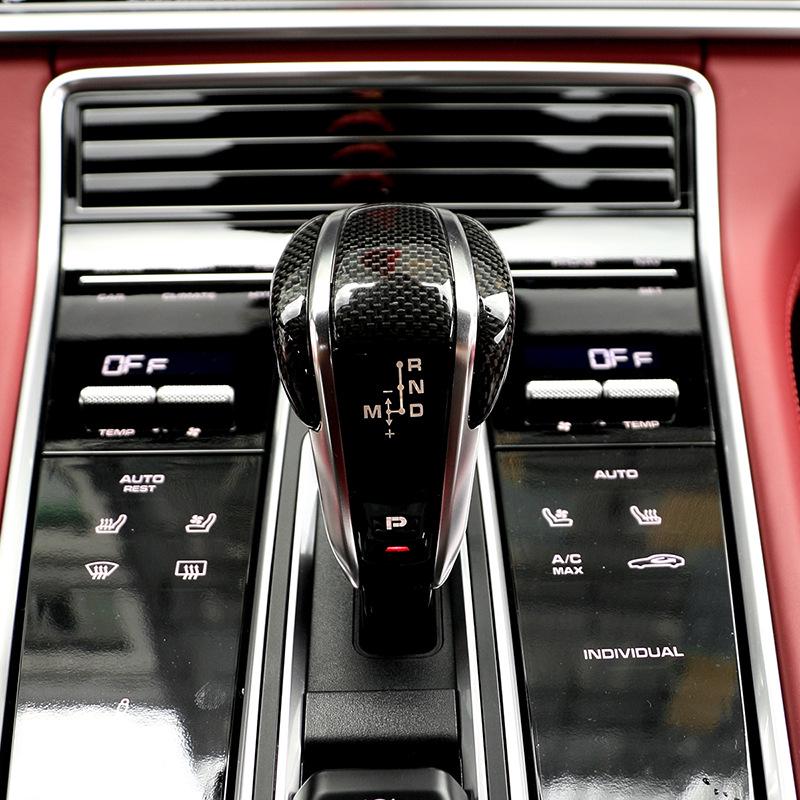Porsche Panamera 971 Накладка на ручку КПП из настоящего углеволокна, улучшение
