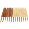 14PcsSet Gold Head Crochet Hook Pen Type Bamboo Carbonized Handle Knitting Needle