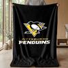 Pittsburgh Penguins Flannel Fleece Blanket Cozy Warm Throw Blanket For Couch Bed Travel All Season Use