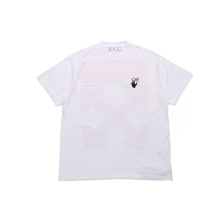 Off-White SS21 Back Red Arrow Cotton Short Sleeve Loose Fit White Men's OMAA038R21JER0020125