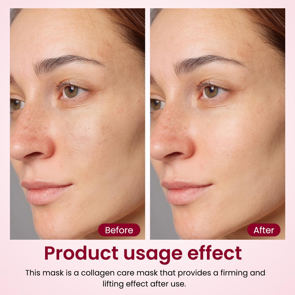 Collagen Mask 4 Sheets Deep Moisturizing Mask, Night Moisturizing Mask, Locking In Moisture And Moisturizing Skin 10ml