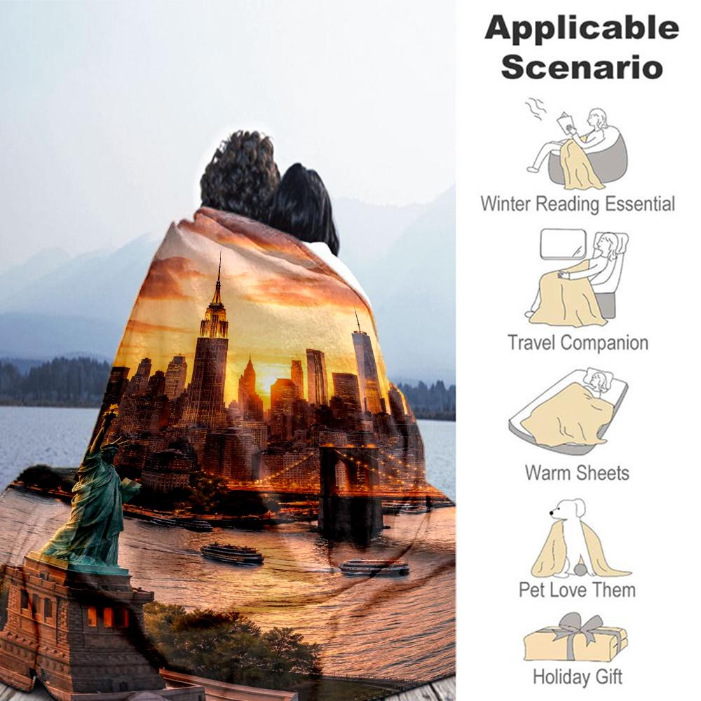 Customize Photo Personalized photos Blanket Multi-purpose Customizable Blanket Soft & Cozy Throw For Home Decor Sofa Bed Chair All-Season Use