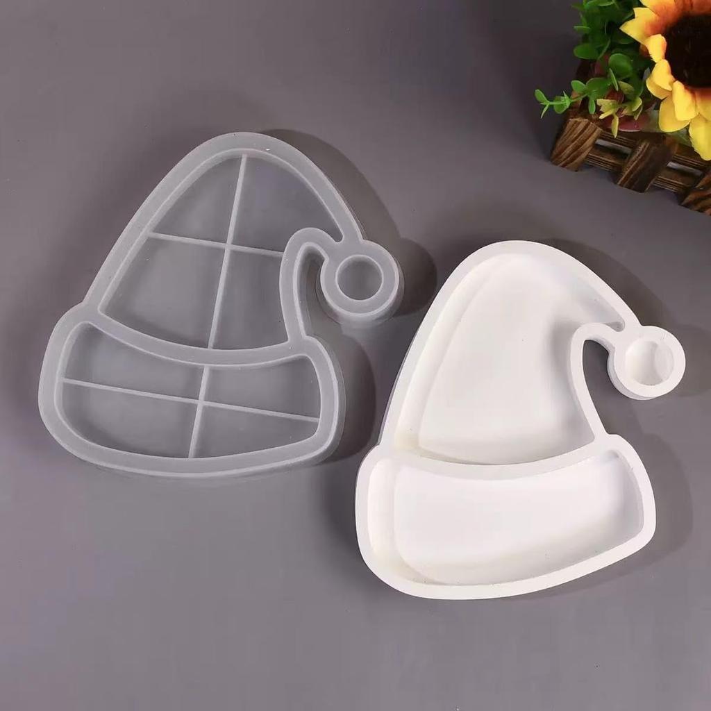1 шт. Рождественские силиконовые формы из смолы для эпоксидной смолы, форма для смолы в виде шляпы Санты, контейнер для хранения, форма для глины, гипса, цемента