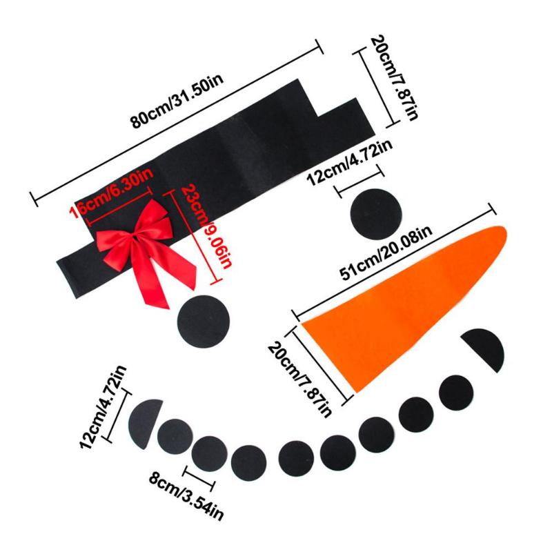 16 шт./компл. DIY Рождественский снеговик украшения уличные украшения для гаражных ворот для дома Рождественский праздник DIY Снеговик Рождественский декор