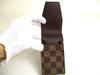 Подлинный портсигар LOUIS VUITTON Damier Brown Leather Tabacco Case #a491 Восстановленный
