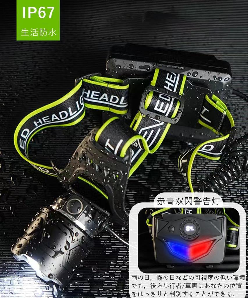 Latest Super Yellow White Light Bright LED USB Helmet 18650 Ideal for Disaster Outdoor Night and [2024 High-Brightness, Powerful, + Dual-Color Source]