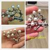 Cute Animal Deer Brooches Women Black Vintage Rhinestone & Simulated Pearl Brooch Pins Jewelry