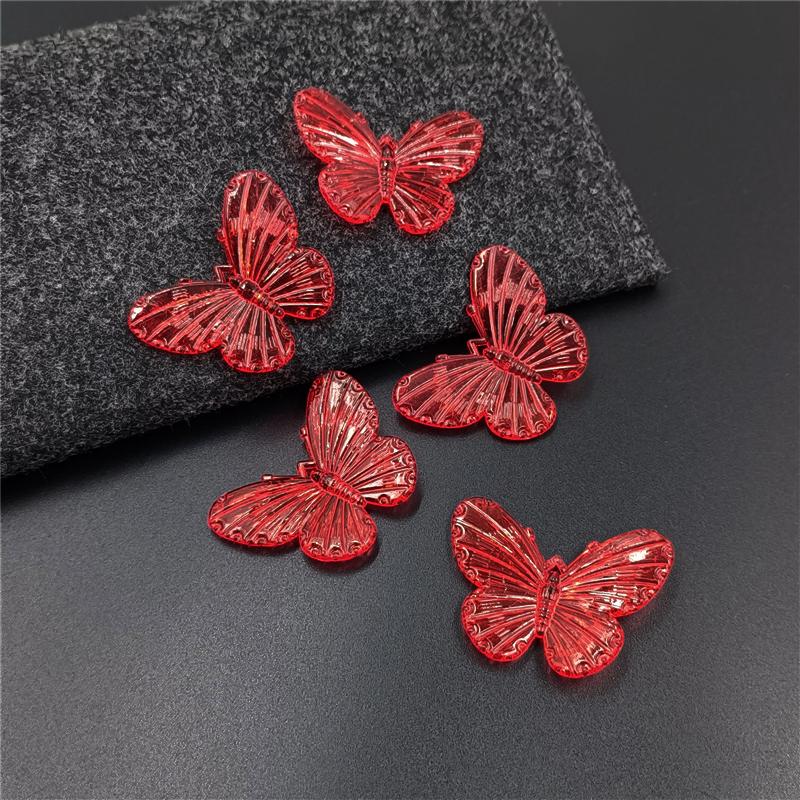 Высокое качество 10 шт. Ожерелья Ювелирные изделия Маркировка DIY Материалы для ручной работы Бусины для сережек Акриловые бусины-бабочки Прозрачные свободные бусины