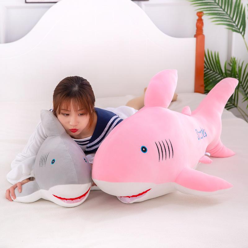 Мягкая игрушка в виде акулы из хлопка, мультяшная мягкая океанская кукла, подушка, подарок на день рождения