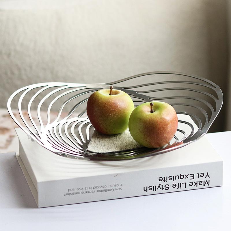 Дизайнерская полая металлическая тарелка для фруктов для дома, гостиной, журнального столика, подноса для хранения, модель дома, офиса продаж, художественных принадлежностей