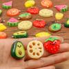 DIY Resin Accessories: Cute Fruit & Veggie Slice Series (Lemon, Strawberry, Watermelon, Lotus Root, Banana Pendants)