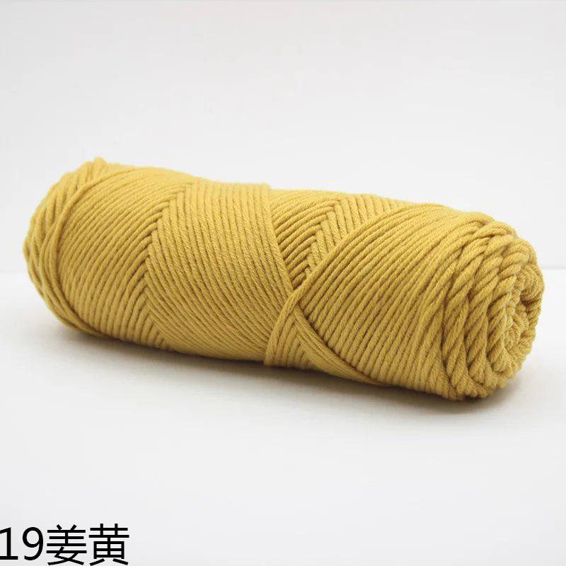 100 г/Клубок Молочная Хлопковая Шерсть Ручное Вязание Шарф Перчатки Шапка Толстая Пряжа Многоцветный Узор Натуральный Материал Мягкий Материал