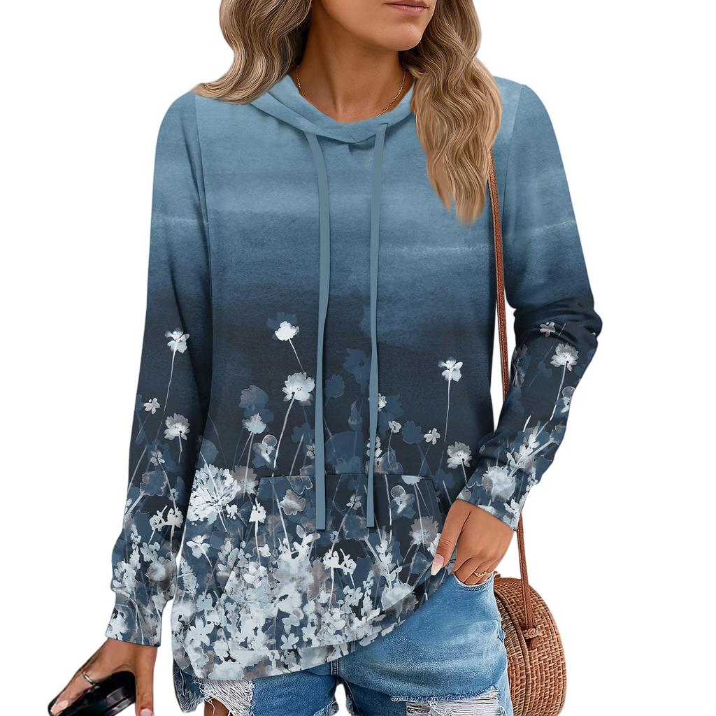 Womens Pullover Hoodies Teen Girls Fashion Hooded Sweatshirt Womans Fall Tunic Top
