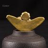 Puntos винтажная латунная сидящая статуя дзен-лягушки скульптура держатель для благовоний настольный орнамент