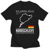 2025 New Short-sleeved Nurburgring Grand Prix German Circuit Race Fun 100% Cotton Casual Men's Loose T-shirt