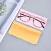 Solid Color Glasses Cleaner Microfiber Cleaning Wipes Portable Microfiber Cleaning Cloth  Female