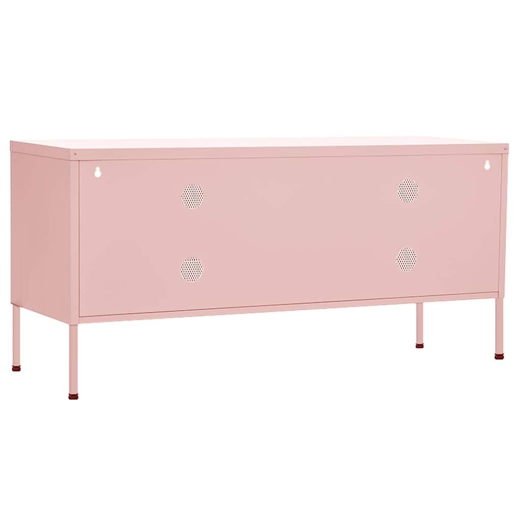 vidaXL TV-Schrank Rosa 105x35x50 cm Stahl