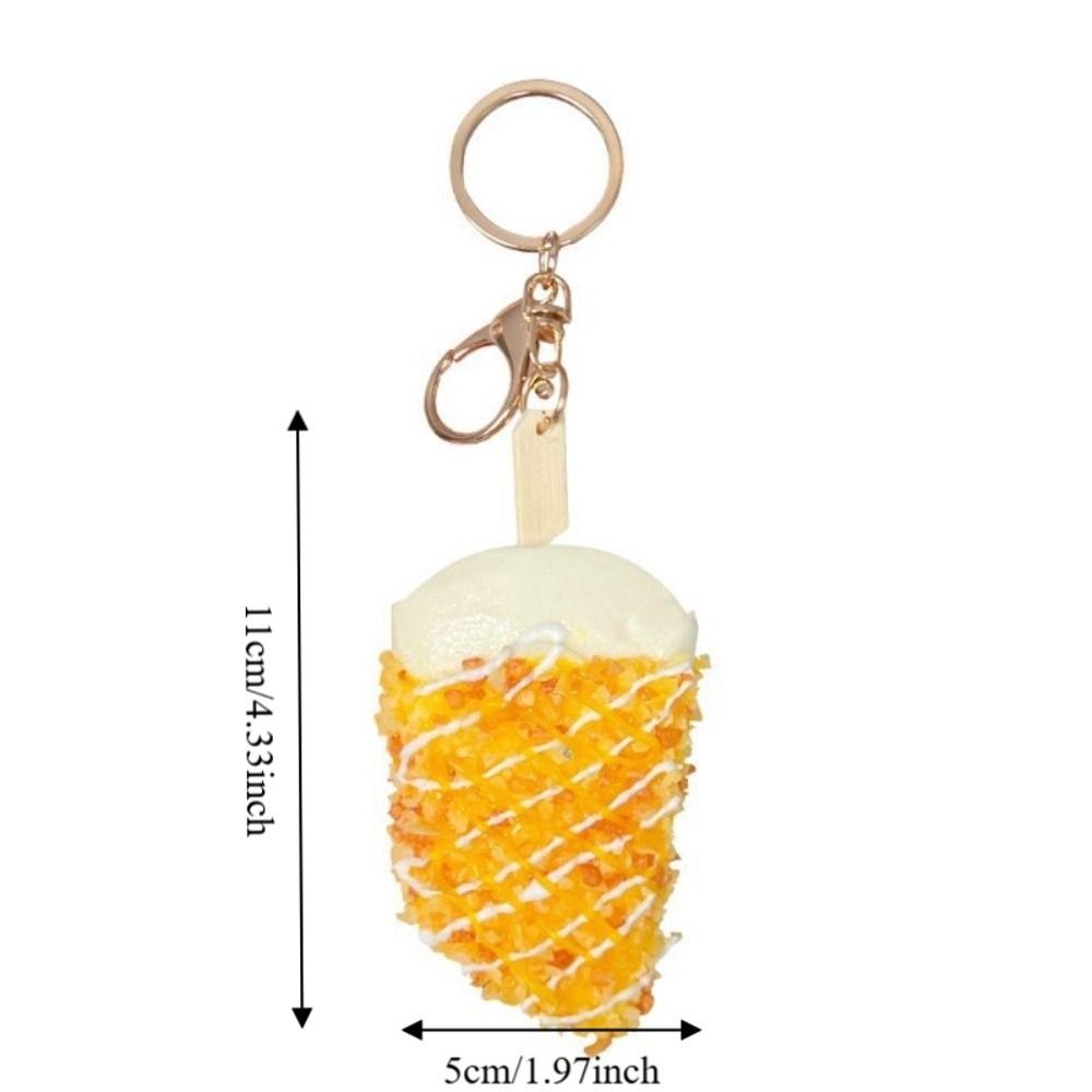 PU Material Simulation Food Keychain Simulated Ice Cream Dessert Keychain Children's Toy